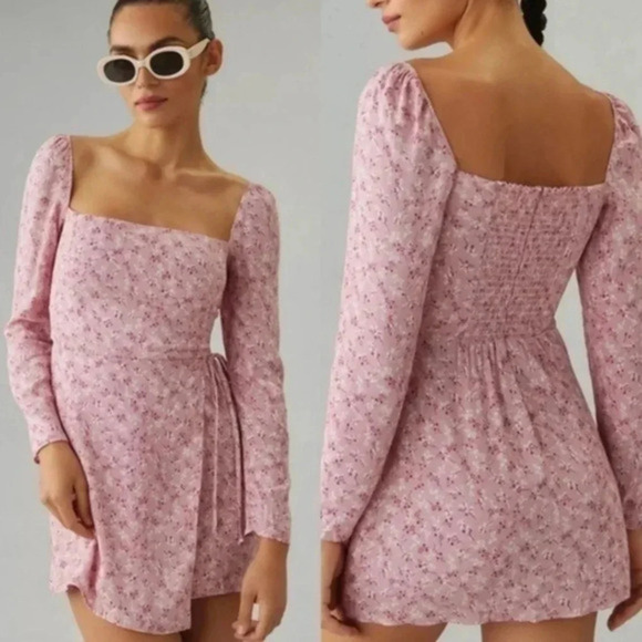 NEW Reformation Rosalie mini dress size 10 B145 - Picture 1 of 5